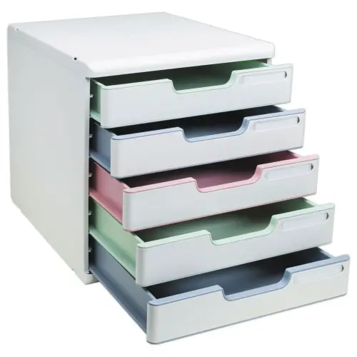 Module de classement Modulo - 5 tiroirs - Couleurs assorties - EXACOMPTA 