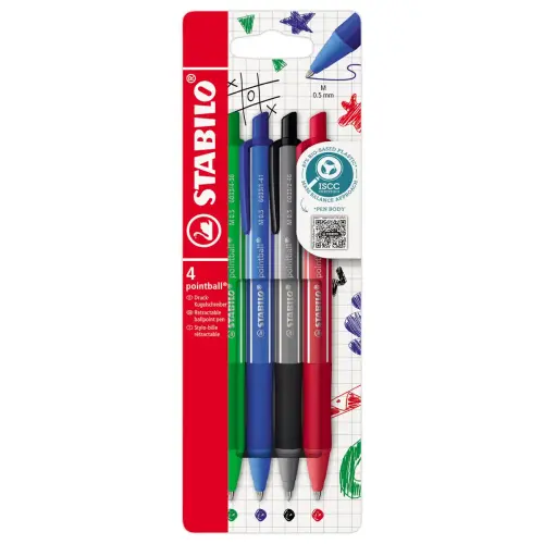 4 Stylo bille Pointball - STABILO