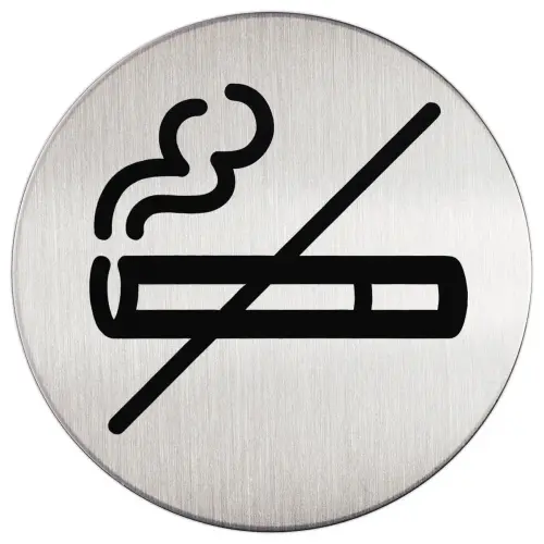 Plaque de porte ronde avec pictogramme Défense de fumer - DURABLE