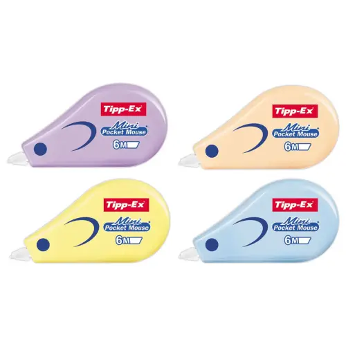 10 Mini dévidoir correction à sec - Coloris pastel - TIPPEX