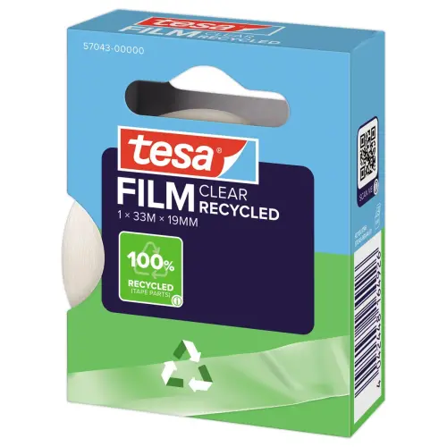 Rouleau d'adh&eacute;sif transparent Ecologo - 33 m x 19 mm - TESA 