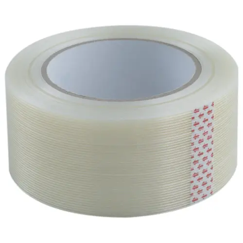 Rouleau d'adh&eacute;sif d'emballage arm&eacute; - 50 m x 50 mm - Transparent 