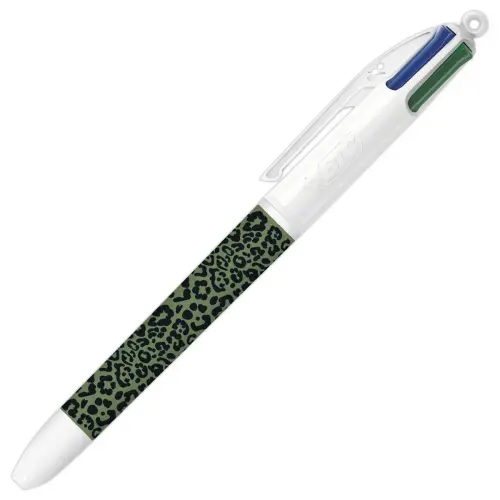Stylo-bille 4 couleurs - Motif l&eacute;opard - BIC 