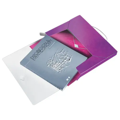 Boîte de classement plastique WOW - Violet - LEITZ