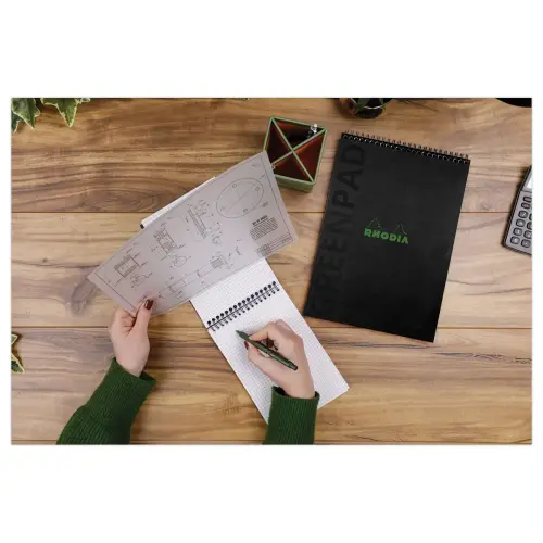 Bloc Greenpad recycl&eacute; - A4 - 5x5 - 80 feuilles - RHODIA 