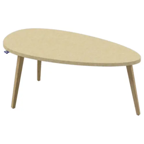 Table basse upcyclée Bellecombe - 95 x P50 cm - Sable