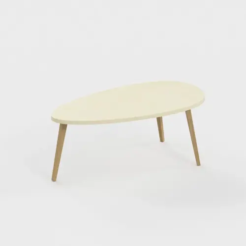 Table basse upcyclée Bellecombe - 95 x P50 cm - Sable