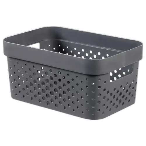 Panier de rangement Pixel 1.5L gris clair SUNDIS