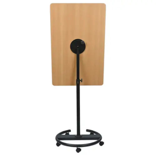 Tableau Pivotant 90&deg; &agrave; Roulettes en Acier C&eacute;ramique & Bois Naturel - LEGAMASTER 