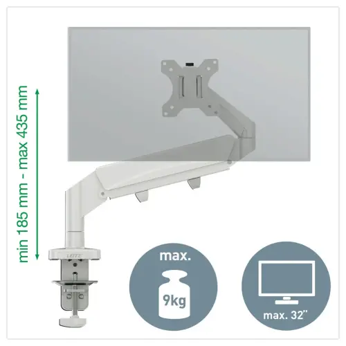 Bras Simple Ecran 17/32" - Ergonomique & Réglable - LEITZ