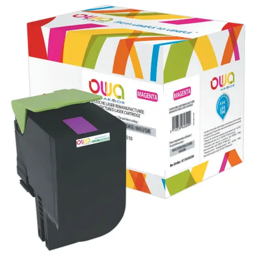 Toner éq. LEXMARK 70C2HME, 70C2HM0 - Haute capacité - Magenta - OWA