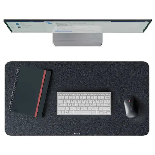 Grand sous-main tapis de bureau - gris