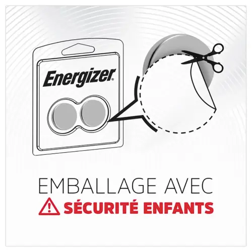 2 Piles bouton lithium CR 2032 - 3 Volts - ENERGIZER 