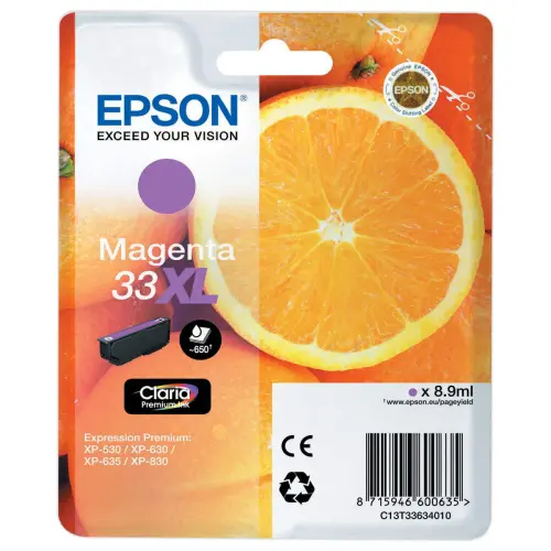 Cartouche C13T33634012 - Magenta - Epson