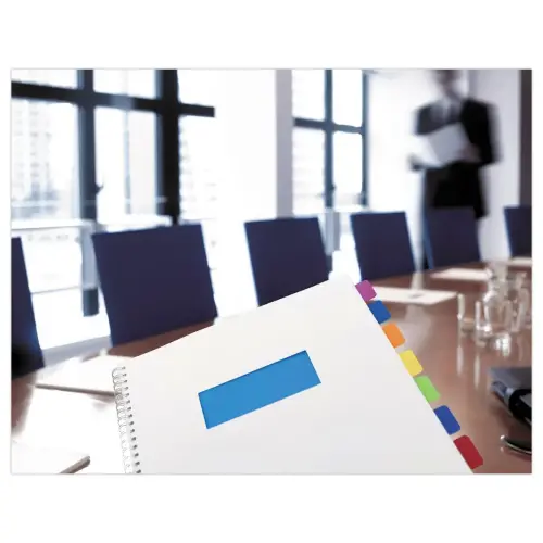 4 Marque-pages rigides - Bleu - Vert - Jaune - Rouge - 3M POST-IT