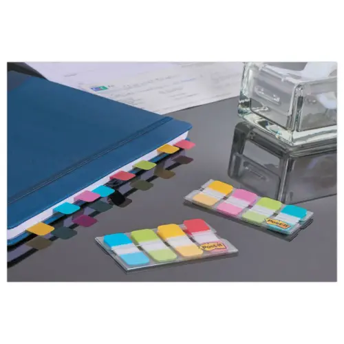 4 Marque-pages rigides - Bleu - Jaune - Rose - Violet - 3M POST-IT