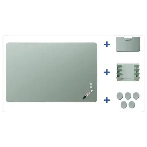 Tableau en Verre Mat Magn&eacute;tique 100x150cm + Kit - LEGAMASTER 