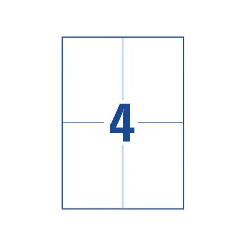 100 Planches d'étiquettes multiusages AVERY 105x148 mm soit 400 étiq/boîte