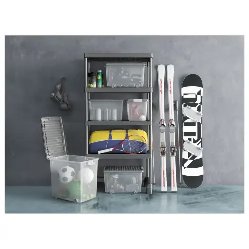 Boîte 78L Clips et Roues - Transport Facile - Multi-Usage - KIS