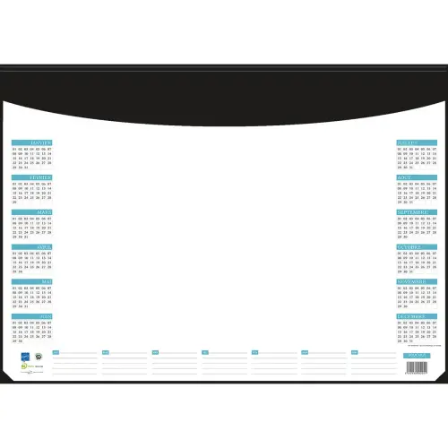 Sous-main en PVC avec calendrier perpétuel