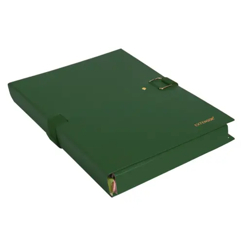 Chemise &agrave; sangle Extensor - vert - largeur max 16 cm - EXACOMPTA 
