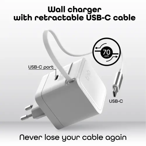 Chargeur GAN 3 USB 65W + câble