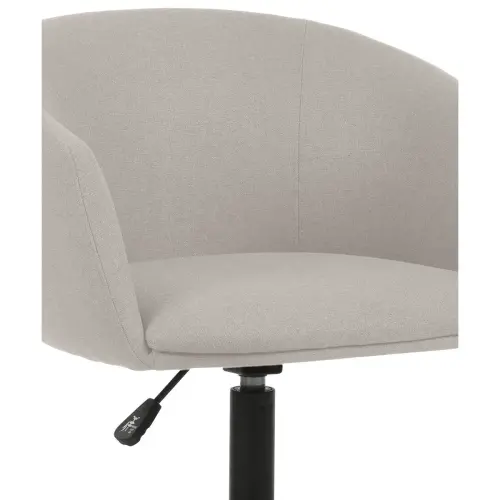 2 Fauteuil Arco avec Roues et Pi&eacute;tement M&eacute;tal Noir - Beige - GENERIQUE 