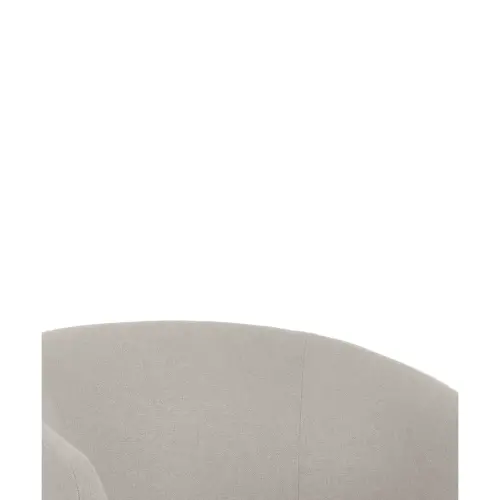 2 Fauteuil Arco avec Roues et Pi&eacute;tement M&eacute;tal Noir - Beige - GENERIQUE 