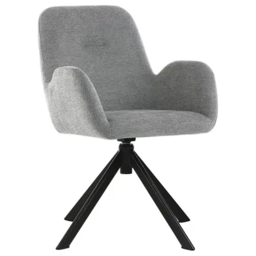 2 Fauteuil Chin&eacute; Gris avec Dossier Hautc- Pieds Pyramidal M - GENERIQUE 