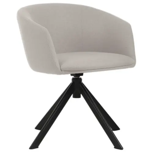 2 Fauteuil Arco Arrondi Beige - Pied Pyramidal - GENERIQUE 