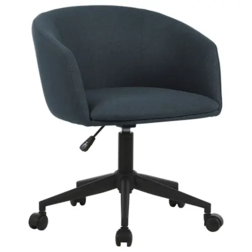 2 Fauteuil Arco bleu pied roulettes monté