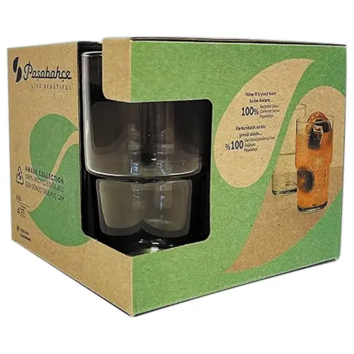4 Verres empilables et recyclés Hill 44cl