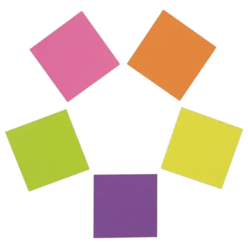 Mini-bloc cube 51x51 mm 5 couleurs 250 feuilles 