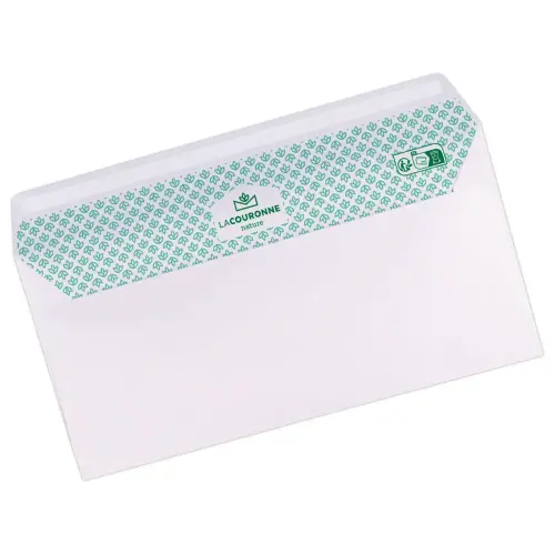 50 Enveloppes extra blanches 110x220 mm 100% recycl&eacute;es 