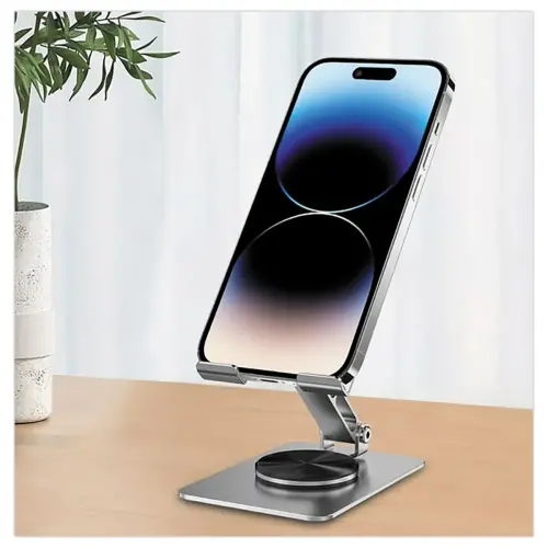 Support rotatif pliable pour t&eacute;l&eacute;phone et tablette 