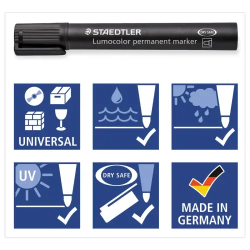Marqueur Permanent - R&eacute;sistant Eau & Lumi&egrave;re - STAEDTLER 