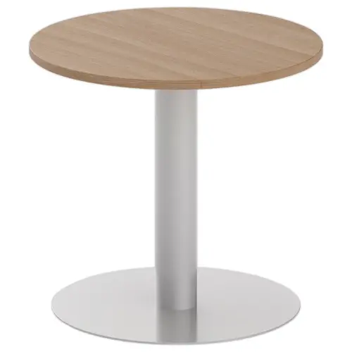 Table ronde diam 80 cm plateau noyer pied tulipe