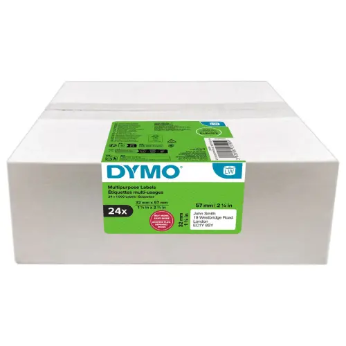 24 rouleaux de 1000 étiquettes LW 32x57mm - Dymo