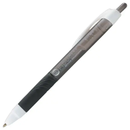Stylo bille r&eacute;tractable Grip - Ecriture moyenne - Noir - Fiducial 