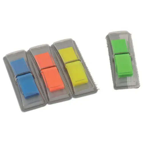 Marque-pages repositionnables 1,2 x 4,5 cm - Coloris assortis - FIDUCIAL