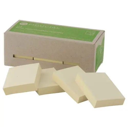 12 Blocs de notes repositionnables et recyclées - 38x51 mm - FIDUCIAL