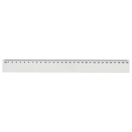 Règle de bureau simple en plastique - 30 cm