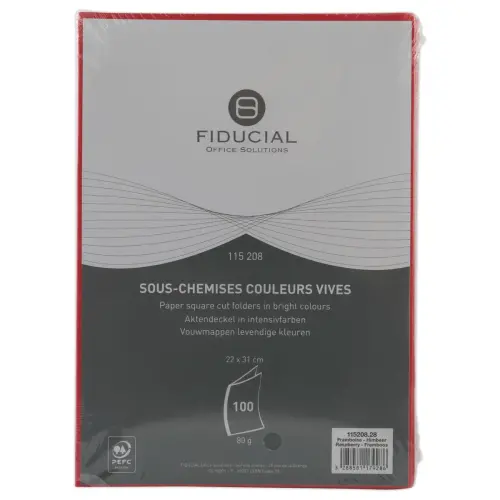 100 Sous-chemises - 22x31 cm - 80g - Framboise