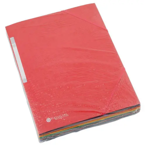 10 Chemises 3 rabats &agrave; &eacute;lastiques - Carte lustr&eacute;e 450 g - Dos 1,5 cm 