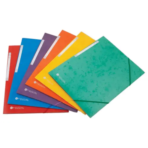10 Chemises 3 rabats &agrave; &eacute;lastiques - Carte lustr&eacute;e 450 g - Dos 1,5 cm 