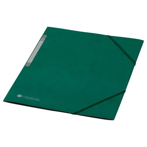 Chemise 3 rabats &agrave; &eacute;lastique en carte rigide - Vert - FIDUCIAL 