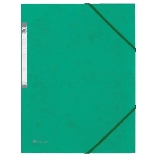 Chemise 3 rabats &agrave; &eacute;lastique en carte rigide - Vert - FIDUCIAL 