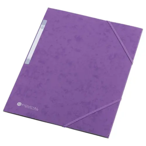 Chemise 3 rabats &agrave; &eacute;lastique en carte rigide - Violet - FIDUCIAL 