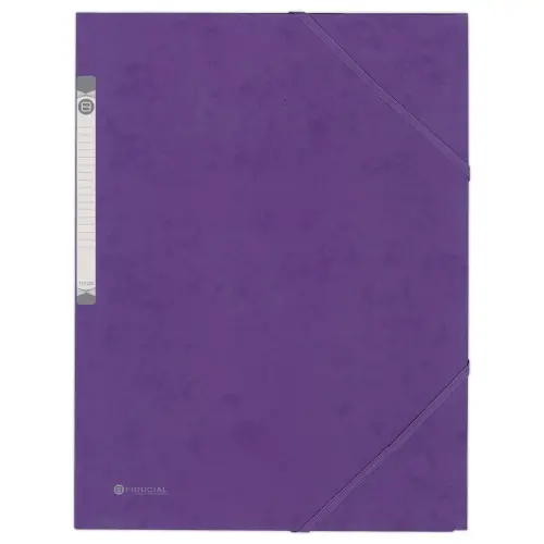 Chemise 3 rabats &agrave; &eacute;lastique en carte rigide - Violet - FIDUCIAL 