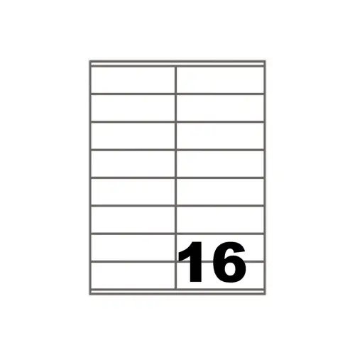 1 600 Etiquettes - Coins carrés 105 x 35 mm - Fiducial